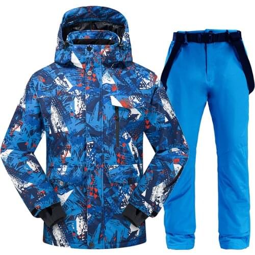 Ski Suit Men Winter 2020 Thermal Waterproof Windproof Clothes Snow pants Jacket Set Skiing And Snowboarding Suits Brands