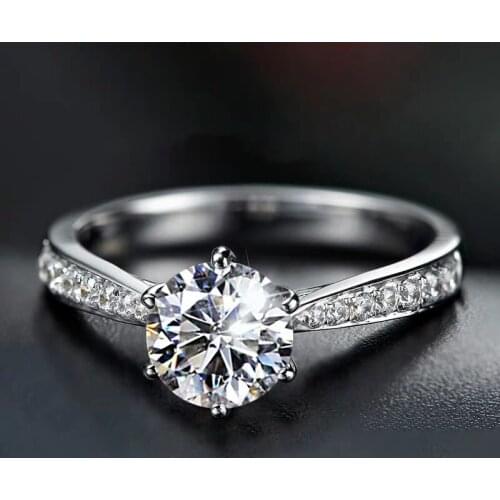 Cute gifts Beautiful lady heart Ring pretty fashion Wedding Party silver color NICE women crystal Lady Ring jewelry R069