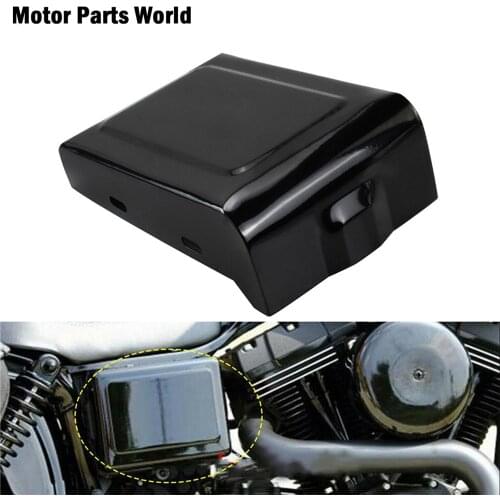 Motorcycle Gloss Black Right Battery Guard Electrical Panel Cover For Harley Dyna Street Bob 06-14 Super Glide Wide Glide