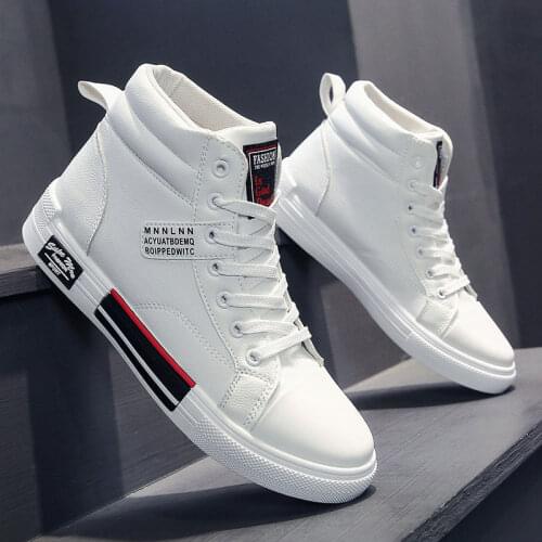 Fall/Winter Mid-High Mens Shoes 2021 Fashion Casual Sneakers, high-quality Artificial Leather and Velvet Warm Mens Boots