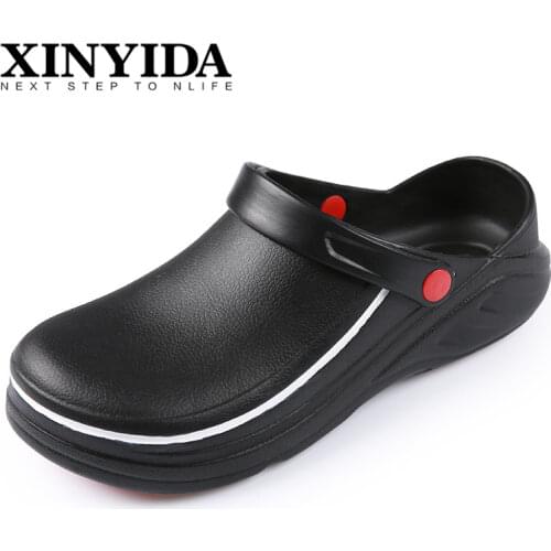 Slip On Resistant Chef Shoes Cook Clogs Non-slip Waterproof Oil-proof Kitchen Work Shoes Garden Safety Shoes Unisex Size 36-47