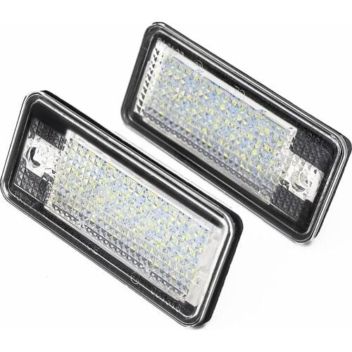 New 18 LED 6000K License Number Plate Light Lamp For Audi A3 S3 A4 S4 B6 B7 A6 S6 A8 Q7 NO Canbus Error