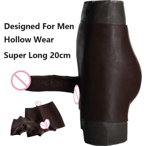 New Black Super Soft Realistic Dildo Wear Pants Masturbation Device Lesbian Strapon Real Penis G Spot Stimulator Sex Toy For Men