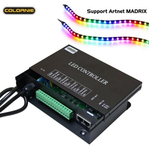 H802ra Artnet WS2811 WS2801 Led Decoder Led Strip Light Madrix Pixel Controller DMX Artnet Controller