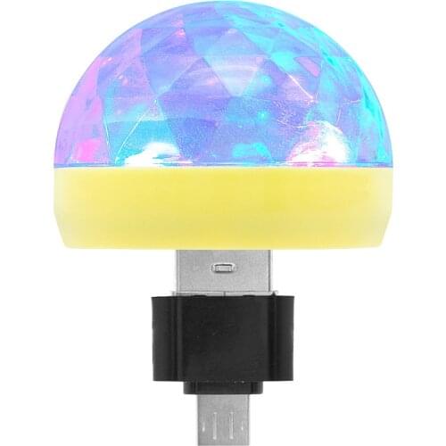 Portable Mini USB LED Crystal Magic Ball light Sound control Colorful Lamp Home Party Decoration lighting Car atmosphere lights
