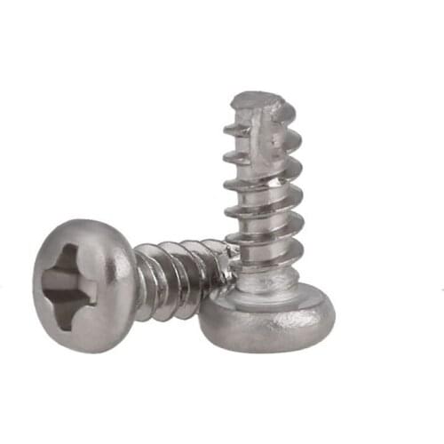 304 stainless steel Phillips round head cutting tail self-tapping screws PT cross pan head self drilling screw M2M2.6M3 50pcs