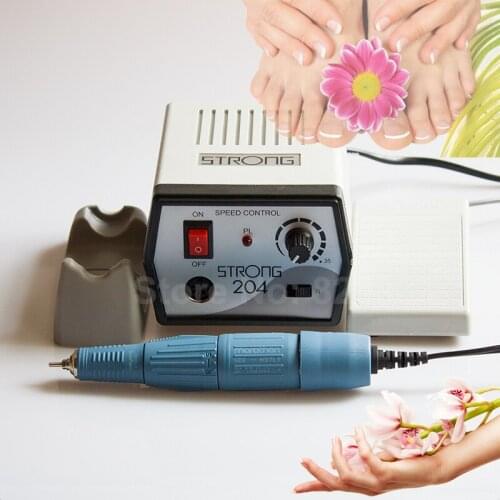 35000 RPM Dental Lab, Nail File & Podology Electric Nail Art Drill Polishing Machine Strong 204 + Marathon SDE-H37L1 Handpiece
