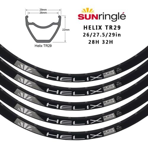 SUNRingle Bicycle rim Aluminum alloy Mountain/road bike HELIX TR25/TR27/TR29 29/27.5/26 inch 24H 32H XC TRAIL vacuum wheel rim
