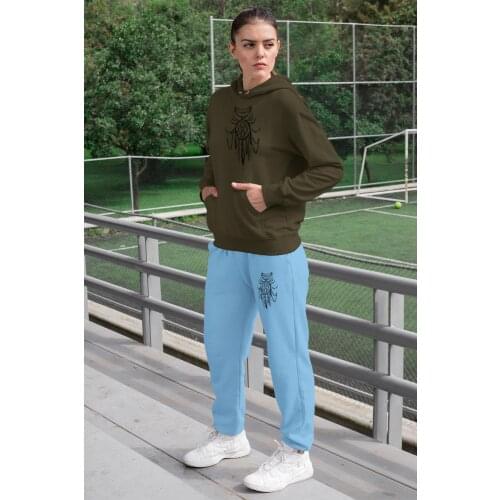Angemiel Wear Indian s Jewellery Women Tracksuit Set Green Hooded Sweatshirt Blue Sweatpants