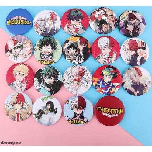 1pcs Anime My Hero Academia Cosplay Badge Cartoon Boku no Hero Academia Brooch Pins Izuku Collection bags Badges for Backpacks