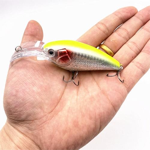 1PCS Classic Minnow Fishing Lure Hard Artificial Bait Bionic 3D Eyes 107mm 21g Fishing Wobblers Crankbait Plastic Fish Tackle