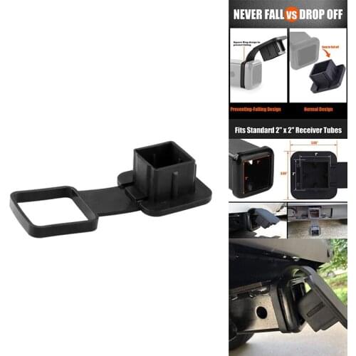 2 Inch Trailer Hitch Cover Plug Tow Cap for Toyota Ford Jeep Chevrolet Nissan Dodge Rubber Receiver PT228-35960-HP