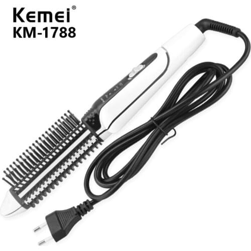 Kemei electric 2 in 1 hair straightener curler KM-1788 professional ceramic coating straight hair iron curling iron hair styling