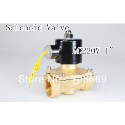 2way2position AC220V 1" Electric Solenoid Valve Water Air N/C Gas Water Air