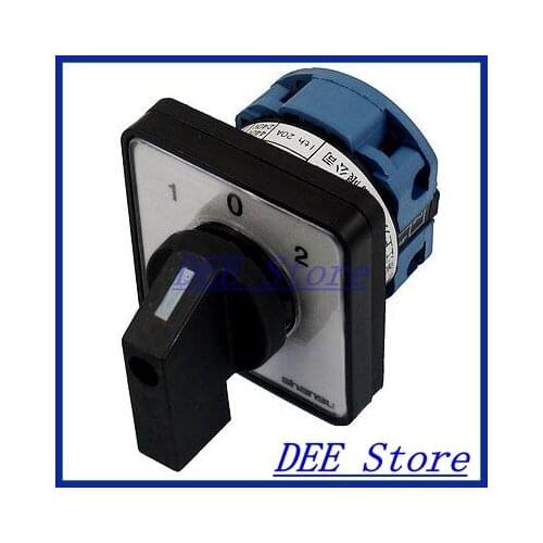 4 Screw Terminals on-off-on Rotary Selector Combination Switch AC 660V 20A