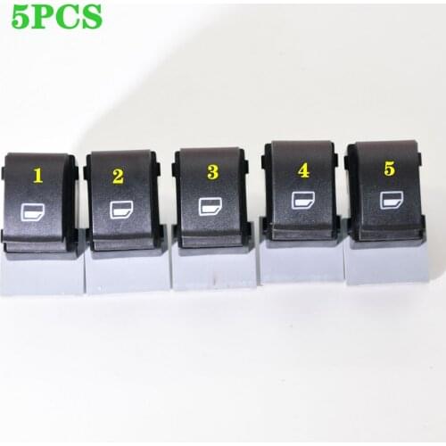 5 PCS Fit A3 A6 C5 1997-2005 Sedan 2.0T Panel Window Switch Lifter 4B0959855A 4B0 959 855 A Passenger Side