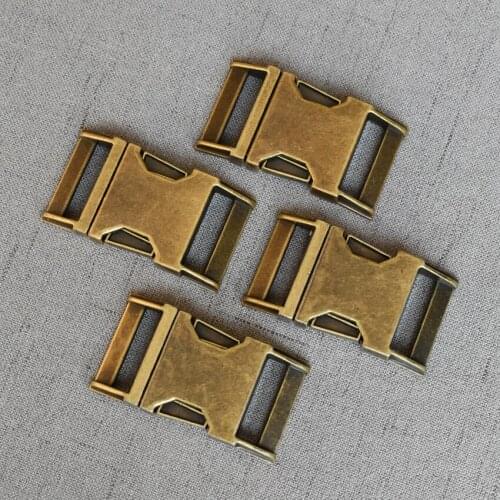 50 Pcs/Lot 25mm Antique Brass Metal Quick Side Release Buckles for DIY Out Door Luggage Dog Collar Buckle Belt Accessories