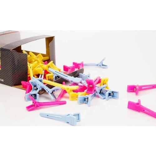 58 pcs/box 3 Colors Mix Hair Clips Plastic Flat Small Holding Hairstyle Clips Women Men Perm Hair Accessories Hairdressing Tool