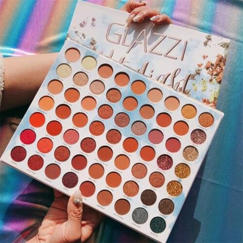 63 Colors Glitter Eyeshadow Makeup Big Pigmented Shadows Palette Earth Color Palette Professional Shimmer Matte paleta de sombra