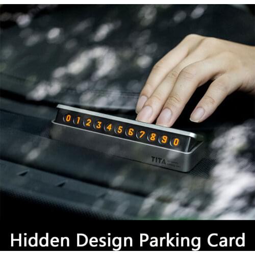 Car Parking Card Stop Sign Telephone Number Card Plate Hidden Design for Mercedes benz w205For Toyota For Jaguar For Range Rover