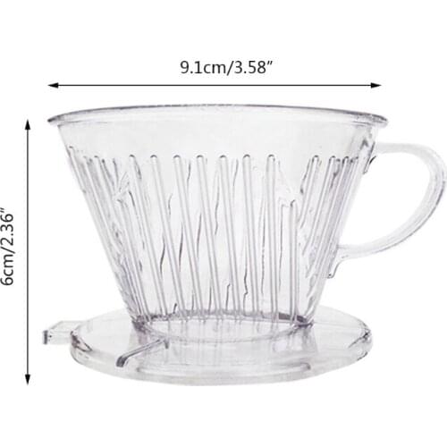 B0KB Hand Brewed Reusable Coffee Filter Cup Dripper Cone Shape Coffee Maker Practical Pour Over Serving Mug Cafe Filters Coffee