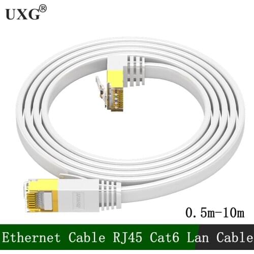 White Up & Down Bending Ethernet Cable Cat6 Lan Cable UTP CAT 6 RJ 45 Network Cable Patch Cord for Laptop Router RJ45 Network