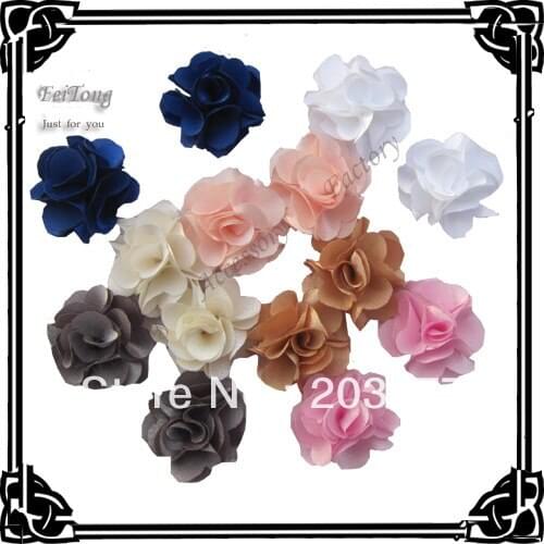 Free shipping!!200pcs/lot 1inch satin flower silk flower Wedding decoration flowers