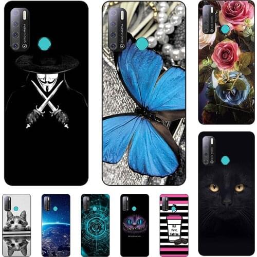 Phone Case For Tecno Spark 6 Air KE6 KE6J Spark6 GO KE7 Soft TPU Relief Silicone Case Animal Cat Cover Coque