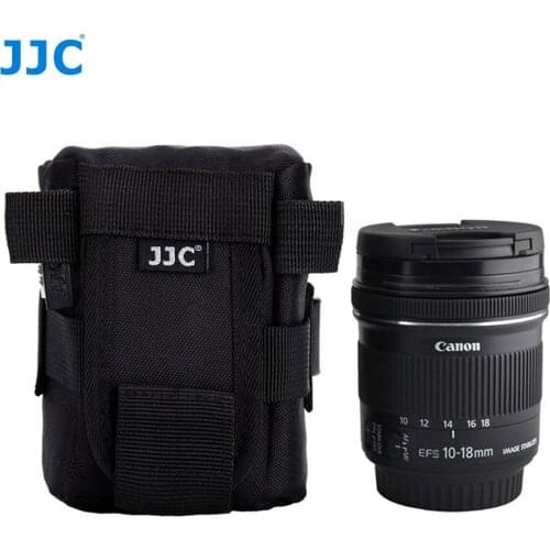 JJC Deluxe Water-Resistant Lens Pouch Case For Canon LENS EF 50mm 1:1.8 II/Nikon AF Nikkor 50mm 1:1.8D Fits Lens Up To 78x125mm