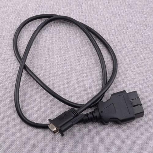 CITALL 16 Pin OBD2 to RS232 DB9 9 Pin Car Diagnostic Interface Adapter Connector Cable Line 110 cm Universal Car Accessories
