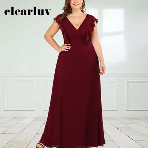 V-neck Women Dresses Clearluv China