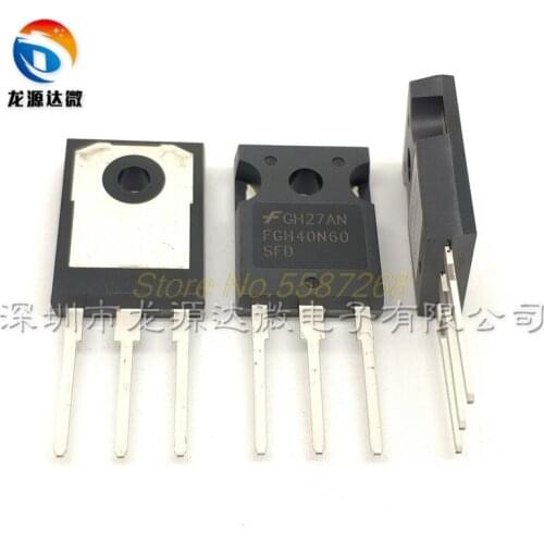 Original 100% NEW FGH40N60SFD FGH40N60 SFD FGH40N60SFDTU 600V 40A IGBT TO-247 10PCS/LOT IGBT tube 40A 600V