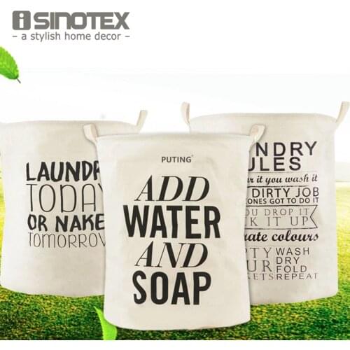 Foldable Cotton&Linen Washing Clothes Laundry Basket Bag Hamper Storage 40cm*50cm/15.7''*19.6'' 1 PCS/Lot