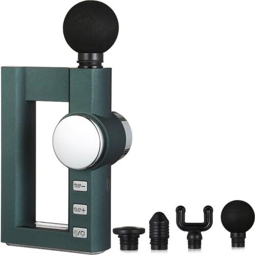 Massage Gun with Heat Function 4 Massage Heads & Speeds Mini Deep Muscle Massager for Pain Relief Portable Electric Massager Gun