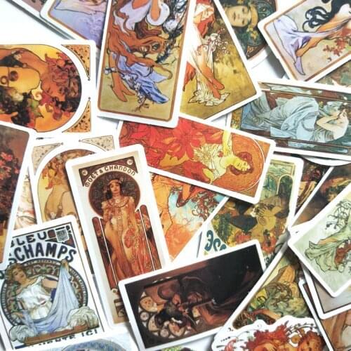 Junk journal Muxia Girl Series Vintage Waterproof Sticker DIY Scrapbooking phone Album Diary Happy Planner Decoration Sticker