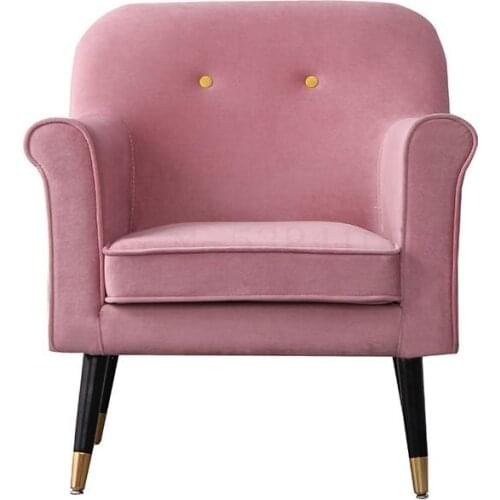 Single Nordic sofa Net red ins light luxury small apartment living room leisure fabric balcony bedroom sofa chair