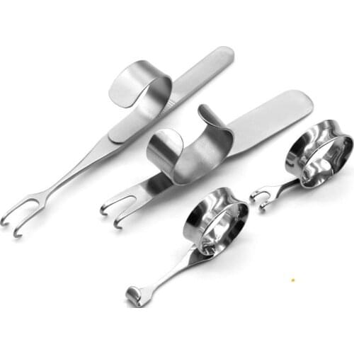 Plastic ring pull hook double eyelid tool eyelid pull hook eye bag pull hook ring rake double claw pull hook beauty equipment