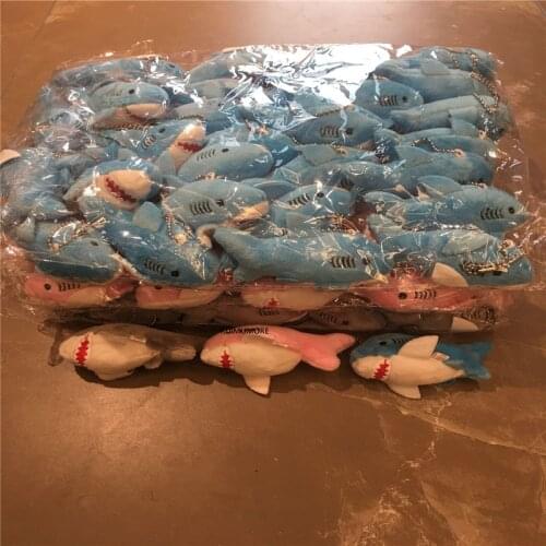 Sweet little fish 8cm Shark Keychain plush toy , ocean Animal stuffed shark plush doll