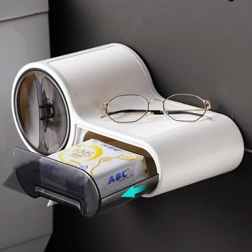 Portable Toilet Paper Roll Holder Paper Towel Holder Wall Mounted Wc Roll Paper Stand Case For Toilet Paper Bathroom Accessories