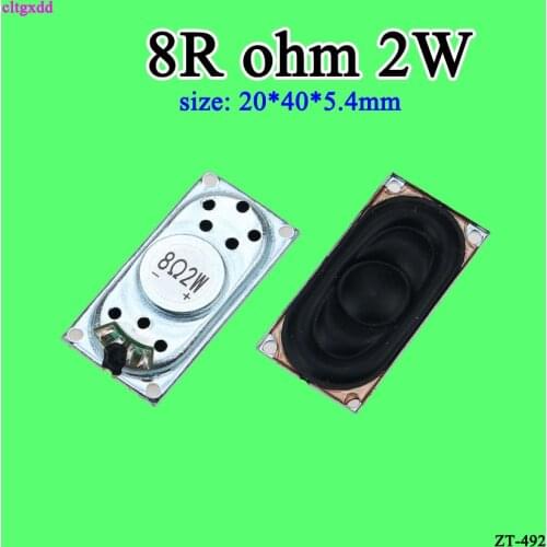 Cltgxdd Mini Audio Portable Speakers 2040 8 Ohm 2W 20mm*40mm Notebook Speaker Square DIY Computer Speaker Connector