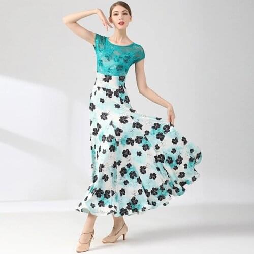 Sexy Ballroom Dance Competition Dresses Women Waltz Dance Dress New Adult Modern Dance clothes National Standard Dance Costumes