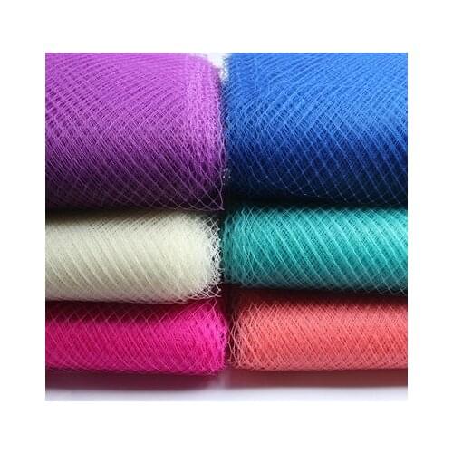 10"25cm polyester mesh crin ribbon veil Imported big eye meshHigh-end hat wedding dress headdress accessories 1yard