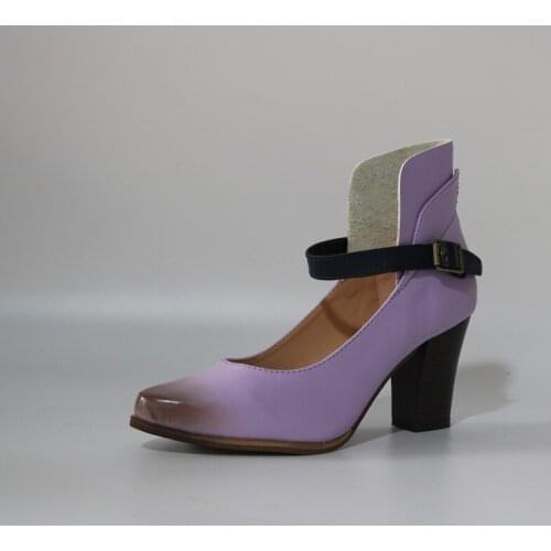 Spring Autumn Leather Pumps Women High Chunky Block Heel Sandal Shallow Pointed Toe Casual Plus Size Mary Janes Shoes