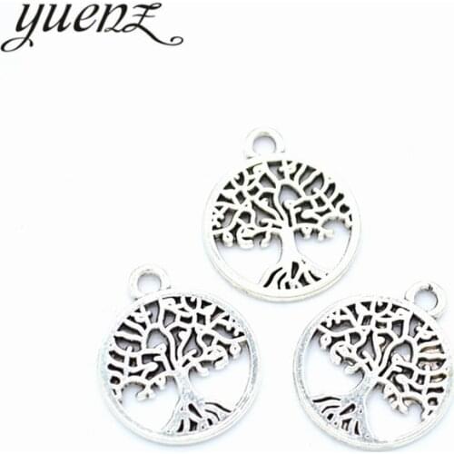 YuenZ 20pcs New Product Antique silver color life Tree Charms Pendant Jewelry Metal Alloy Jewelry Marking 18*15mm Q259