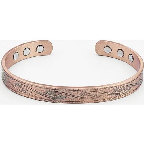 Jewelry Health Care Anti Arthritis Rheumatism Pain Relief Bio Magnetic Spiral Bracelet Copper Bracelets Bangles for Women
