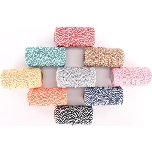 1 Roll 100 Metres 2Ply Cotton Bakers Twine String Cord Rope Rustic Country Craft Handmade Christmas Gift Home Decor Supplies