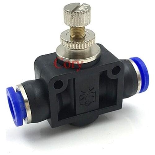 1PC LSA Throttle valve PA SA 4-12mm Air Flow Speed Control Valve Quick plug joint of pneumatic pipe Push In Fittings CZYC