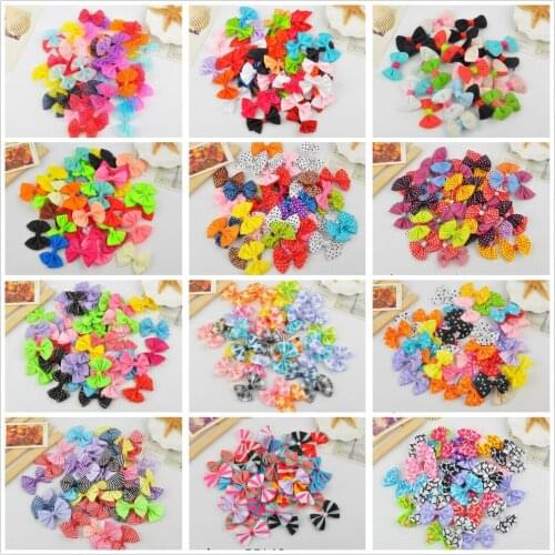 20pcs/lot DIY ribbon bow mix colors kawaii ribbon bow for hair clothing accessories size 55*40mm