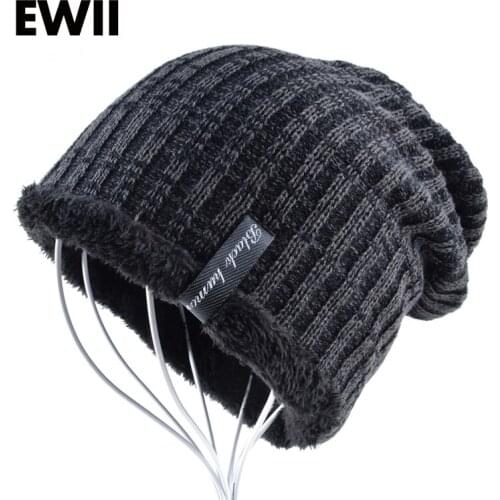 2017 Winter knitted cap men beanie wool hats for men beanies bonnet stripe hat skullies boys casual warm caps bone feminino