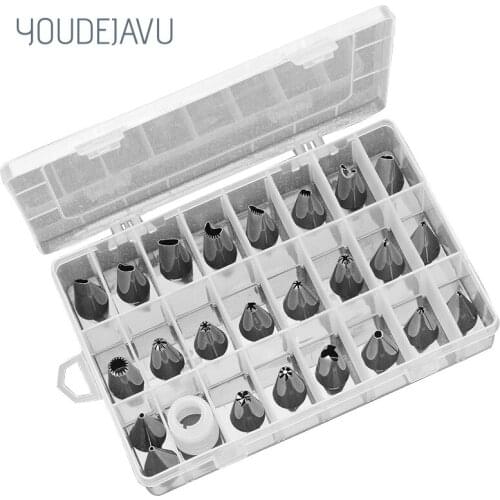 2021 Cake Decorating 24Pcs/set Good Quality Stainless steel Icing Piping Nozzles Pastry Tips Set Cake Baking Tools Accessories